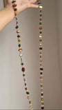 Crystal Bohemian Multicolored Shell Double-Layer Necklace Luxury Long Necklace