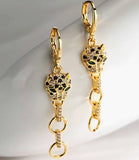 Gold Plated Leopard Earrings Multiple Design Options