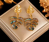 Palm Leaf Earrings 18K Stainless Steel