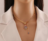 3-piece Hamsa Evil Eye Set Gold Plated Stainless Steel