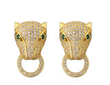 Gold Plated Leopard Earrings Multiple Design Options