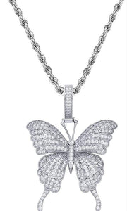 14K Gold Plated Butterfly
Cubic Zirconia Necklace  